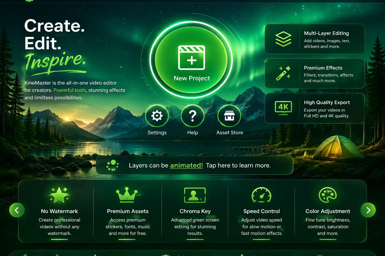 green kinemaster apk download 2026